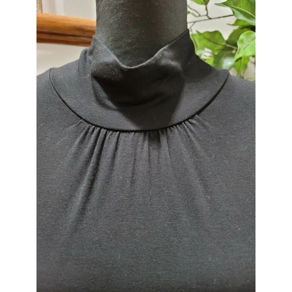 Style & Co. Women's Solid Black Rayon Long Sleeve Mock Neck Plus Fit Top Size 2X - Image 5