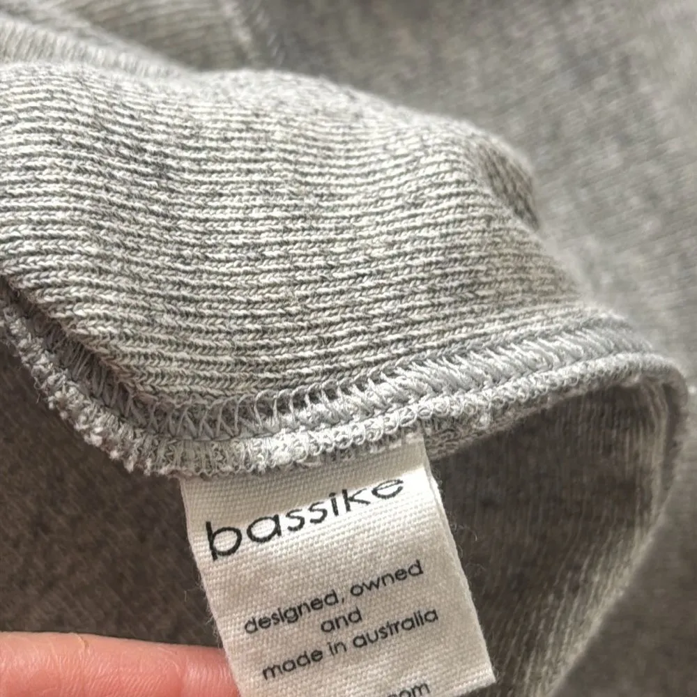 Bassike Rib Funnel Neck Dress Grey Marl size Small NWT Gray - Image 4