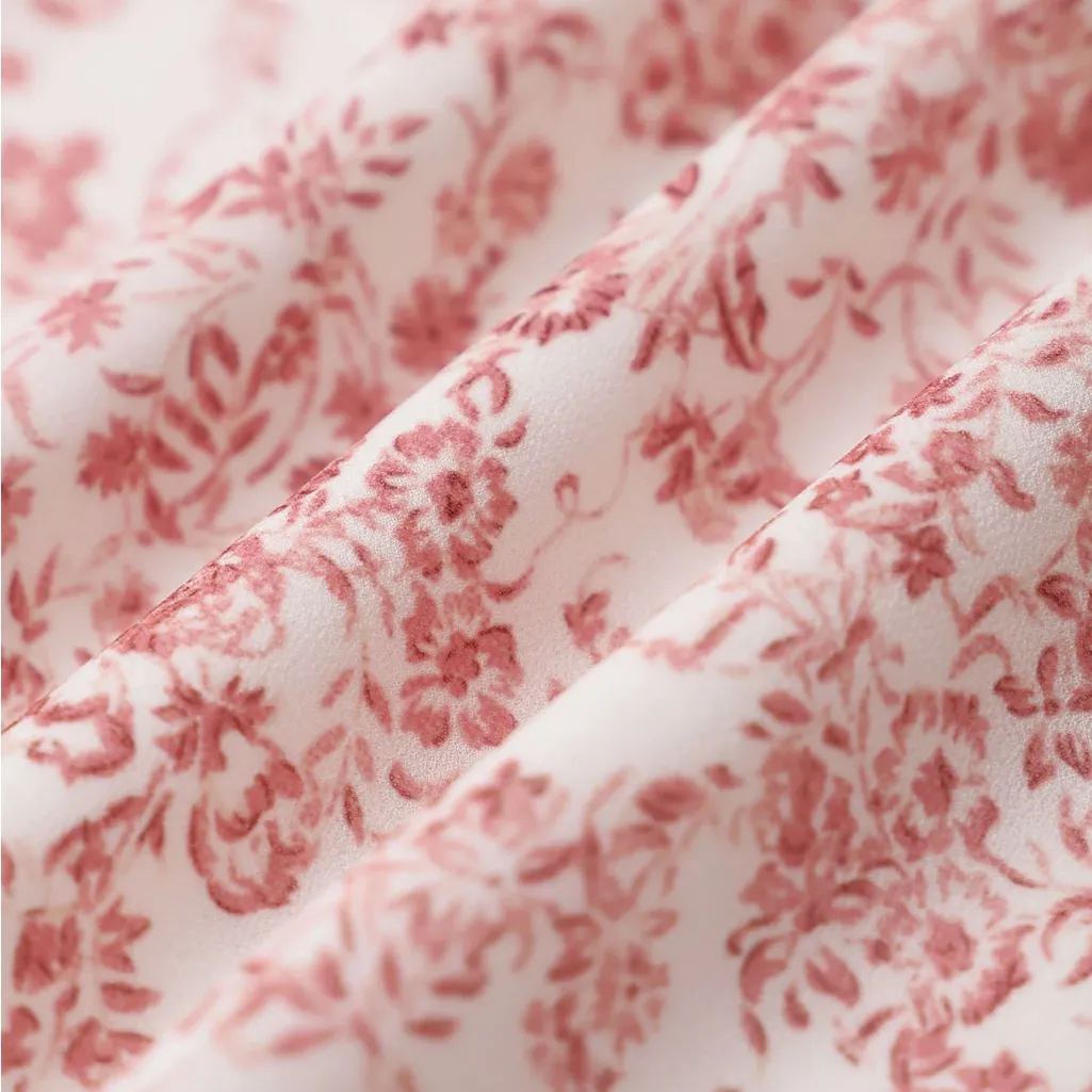 Rihoas Pink Floral Elastic Waist Flared Skirt - Image 7