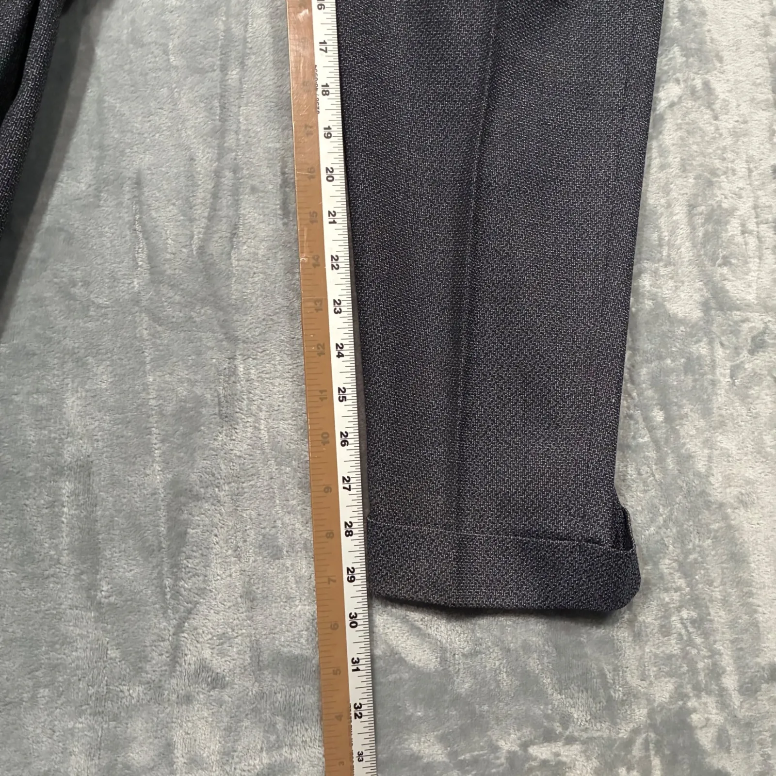 LAFAYETTE 148 NEW YORK Women's Textured Wool Silk Blend Dress Pants Women's 16 Gray - Image 9