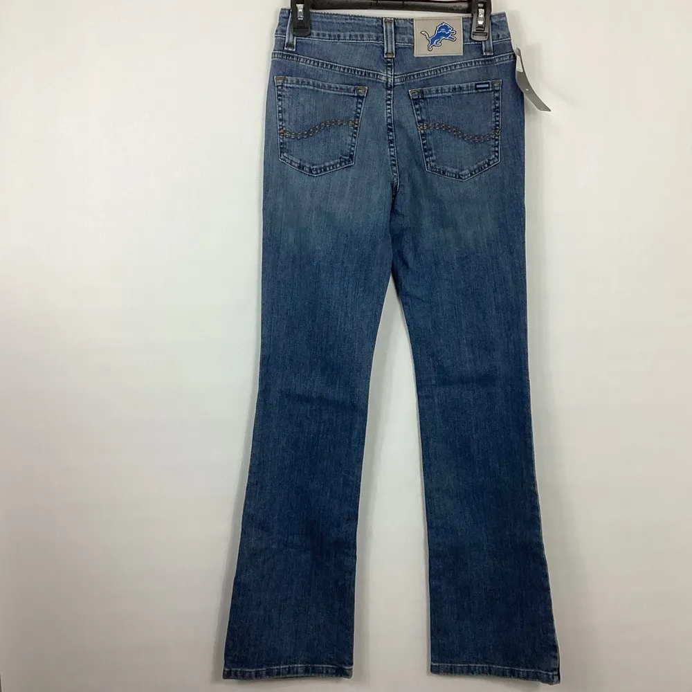 NFL Detroit Lions Cheerleader Boot Jeans Size 2L NEW - Image 3