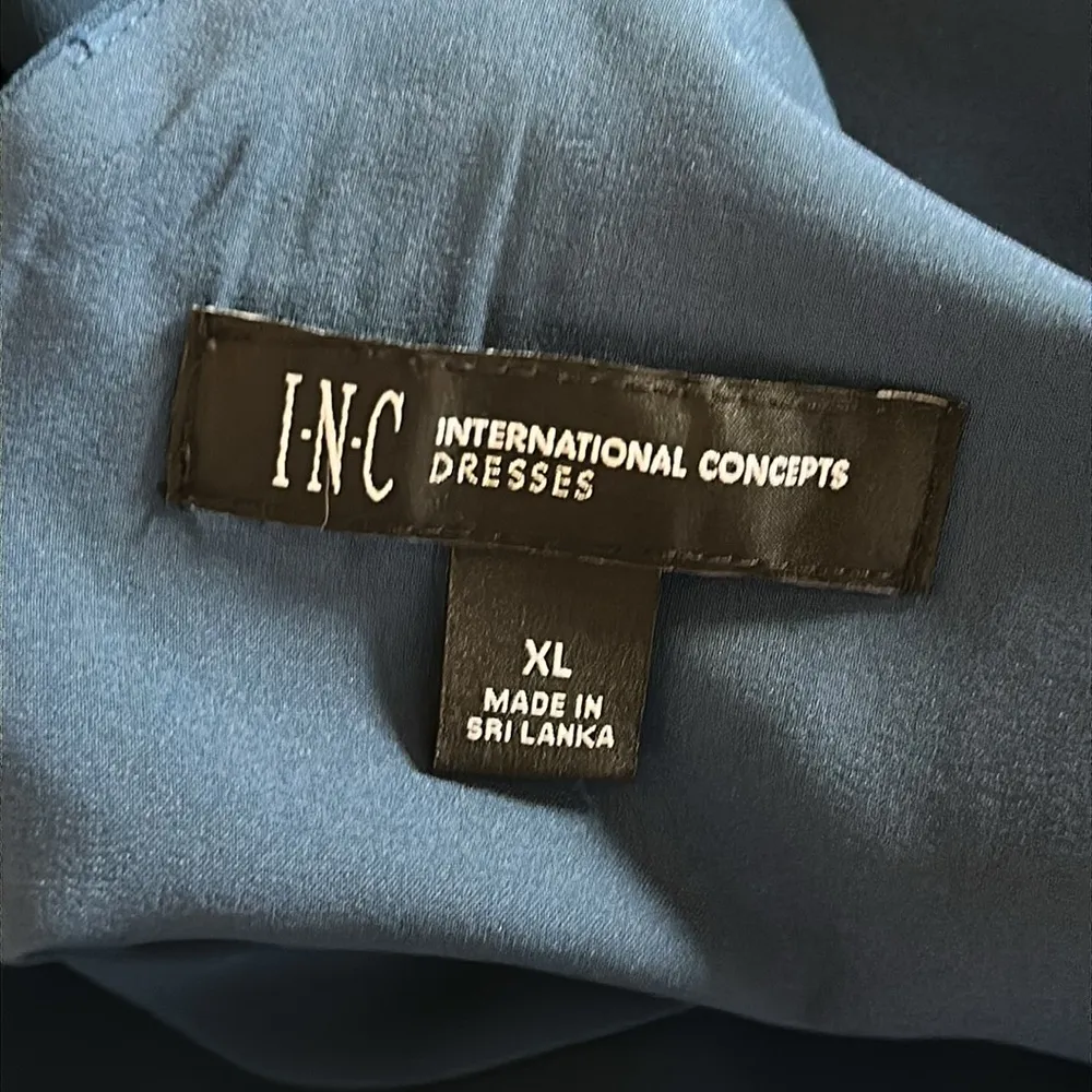 New Inc International Concepts Chiffon Blue Dress that ties in the back Size XL - Image 8