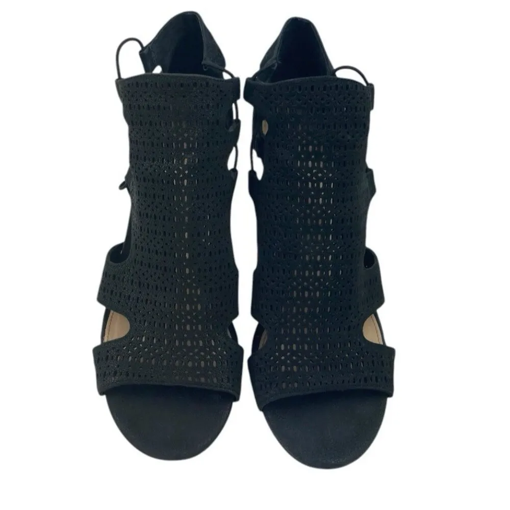 *Vince Camuto Caged Heels Womens Size 7M Black Perforated Gladiator Fairy Witchy - Image 11