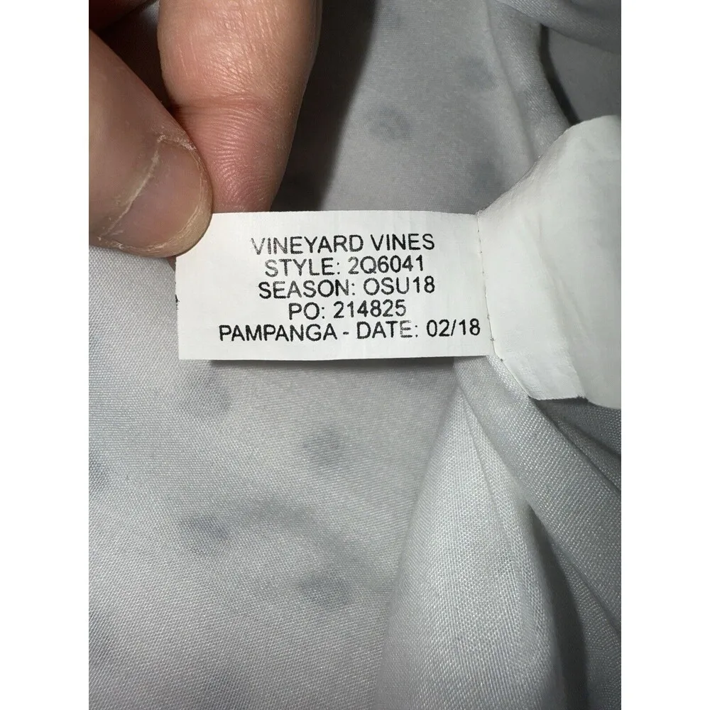 EUC Vineyard Vines LINEN Blend Fan Border Print Tunic Linen Dress Size 4 - Image 7