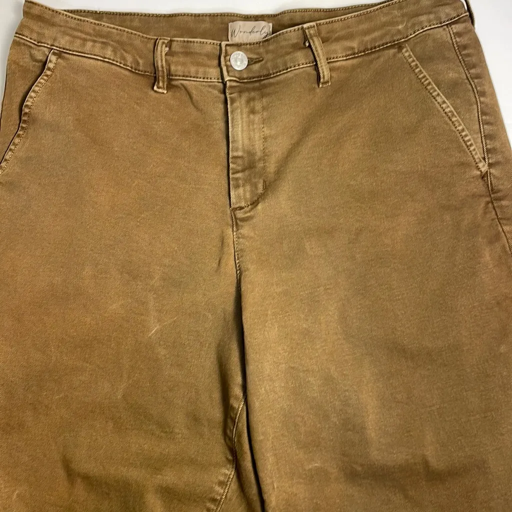 Wonderly Women’s Twill Stretch Jogger Pants zipper & button closure pockets 12R - Image 2