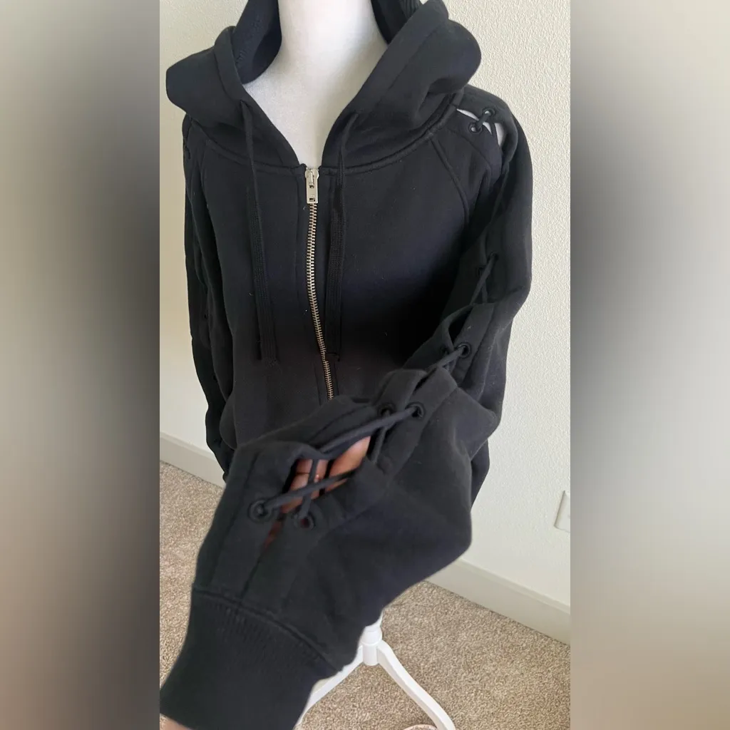 IRO 100% COTTON Black oversized Hoodie Jacket - Image 5