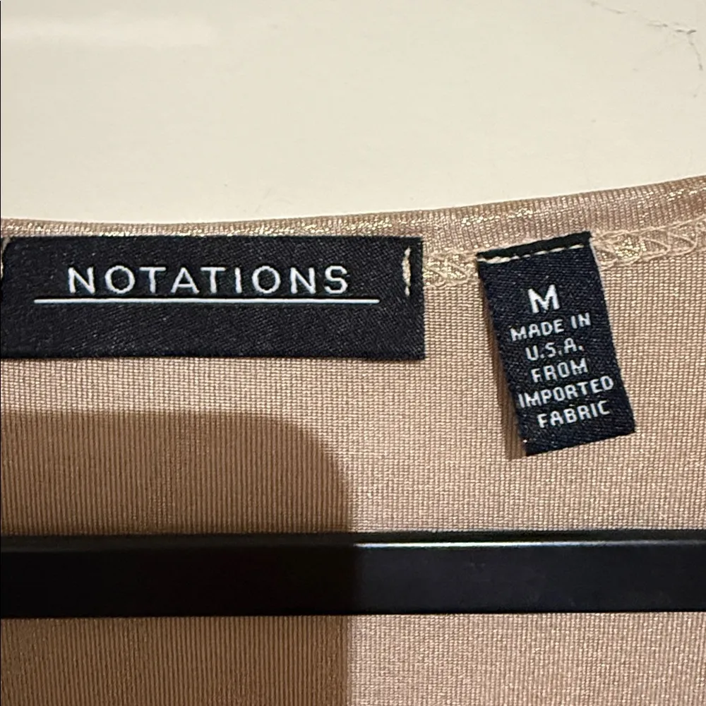 Notations 🎄 Shimmering Gold Leopard Print Top - Image 4