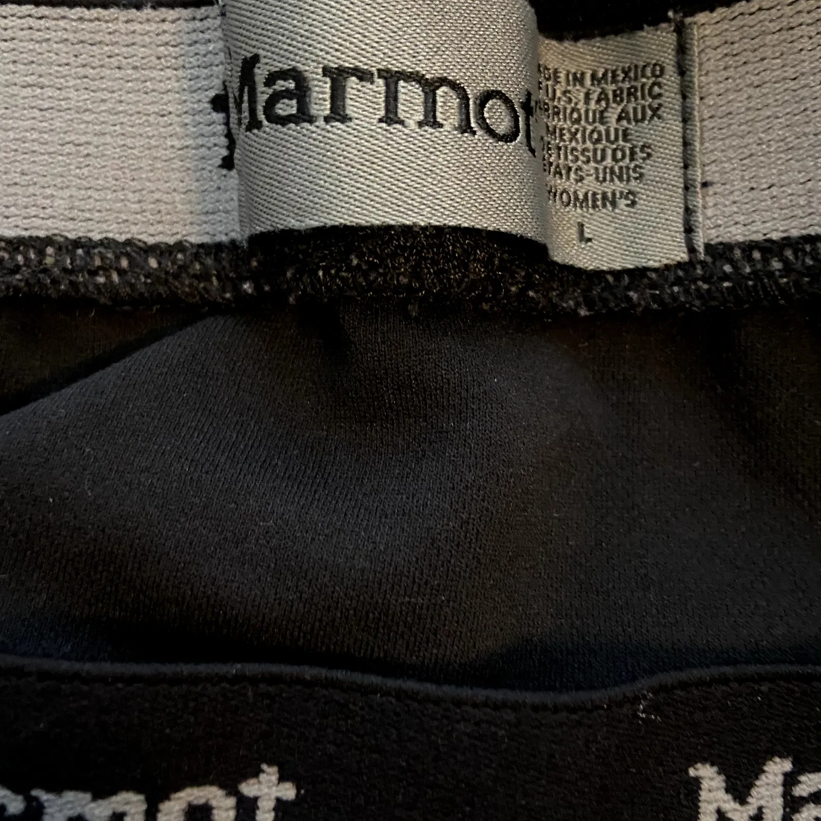 Marmot Lana Leggings Base Layer Performance Knit High Waist Full Length Black L - Image 3