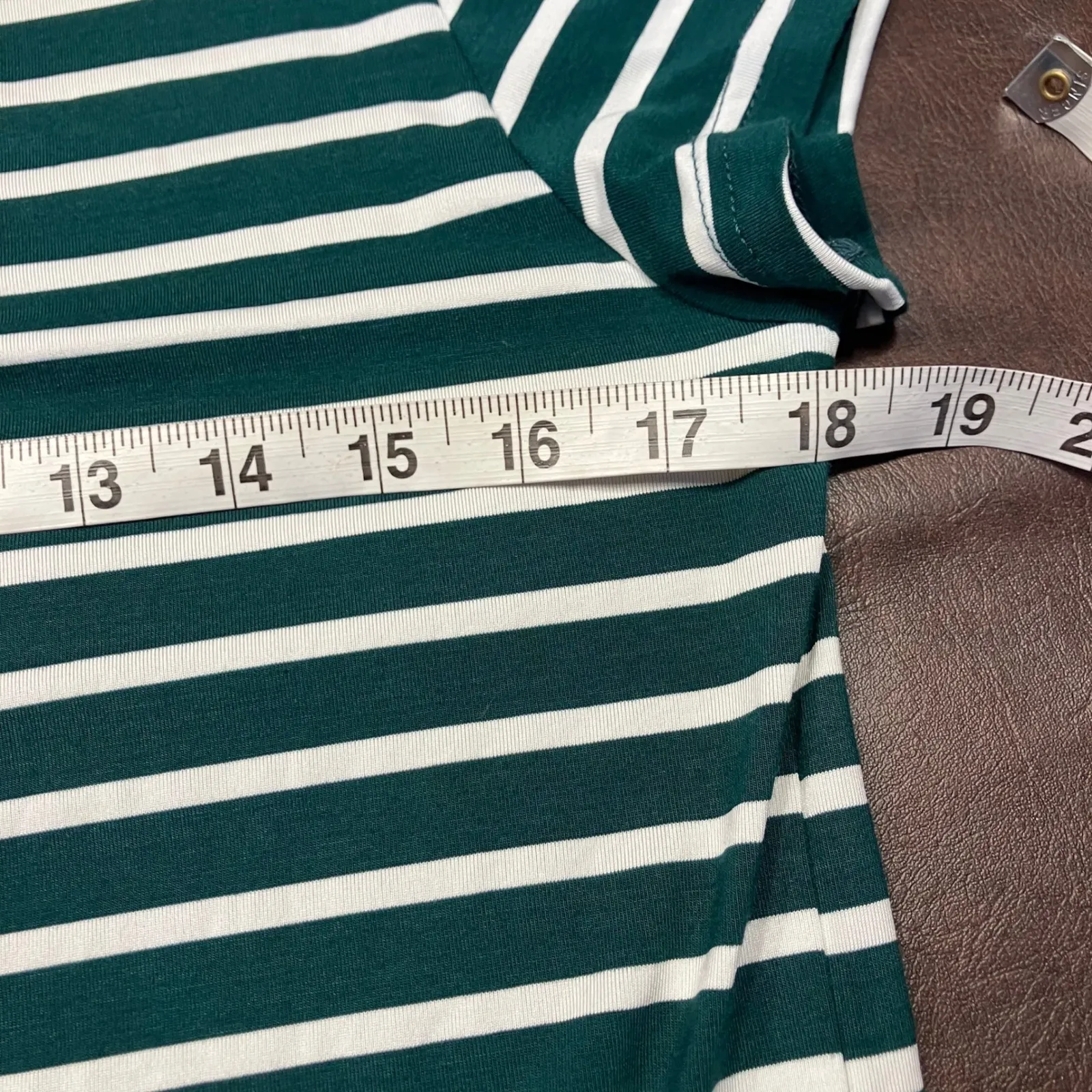 She + Sky Women's Striped Maxi‎ Dress Green White Casual Summer Size L - Image 10