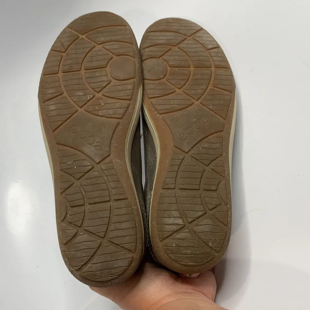 ECCO leather sneakers gray‎ brown size 41 - Image 8