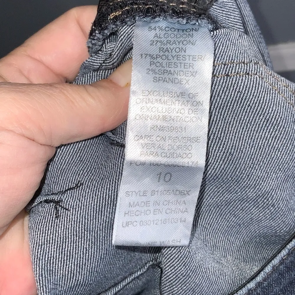 Democracy Ab Solution Booty Lift Medium Washed Ankle High Waist Blue Jeans Sz 10 - Image 10