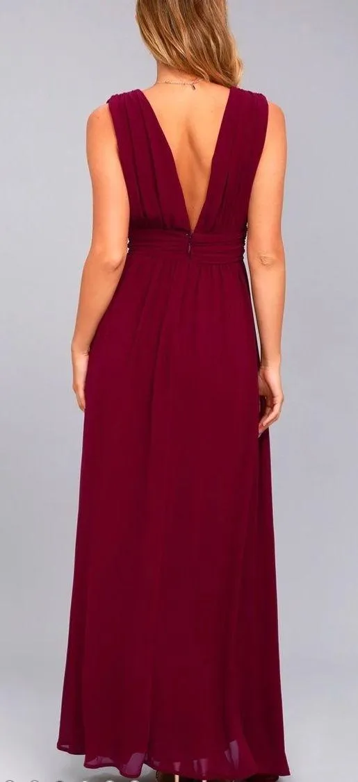 Burgandy Maxi Dress - Image 2