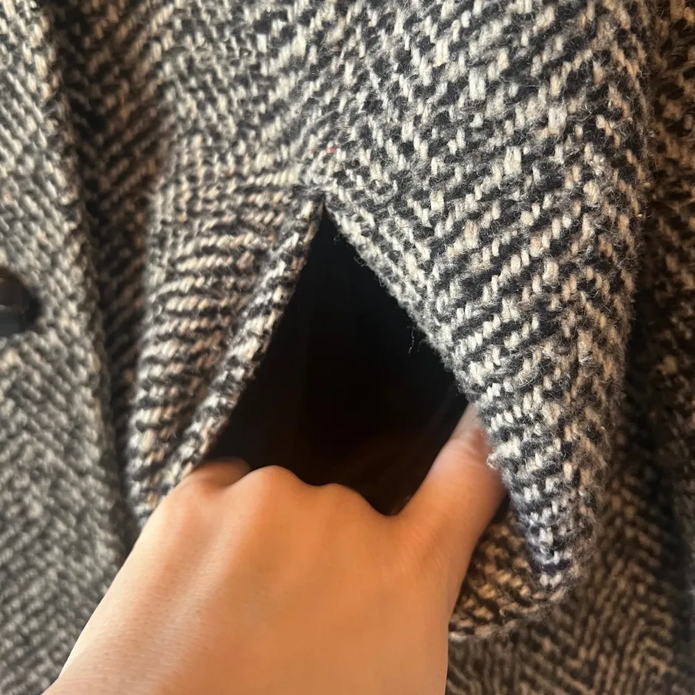 Vintage Northern Belle Union Made Herringbone Jacket Black Size L - Image 5