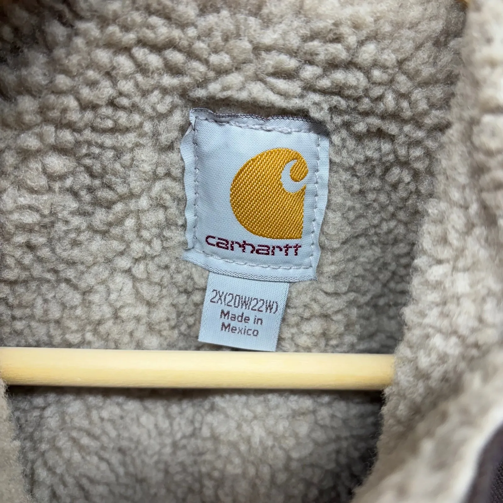 Carhartt Womens Plus Fit Sherpa Lined‎ Vest 2X Brown Sleeveless Work Utility - Image 7