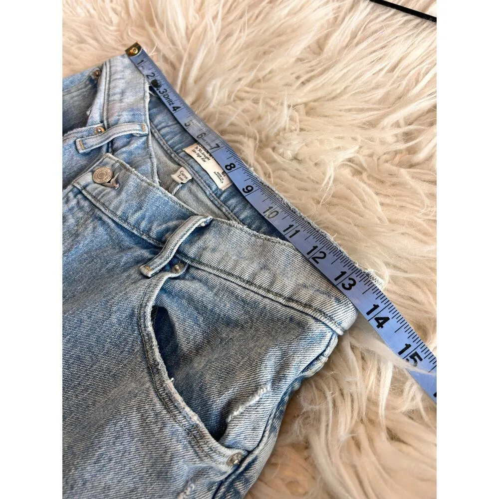 Abercrombie & Fitch Curve Love Ultra High Rise 90s Straight Jeans Blue SZ 28/6 - Image 10
