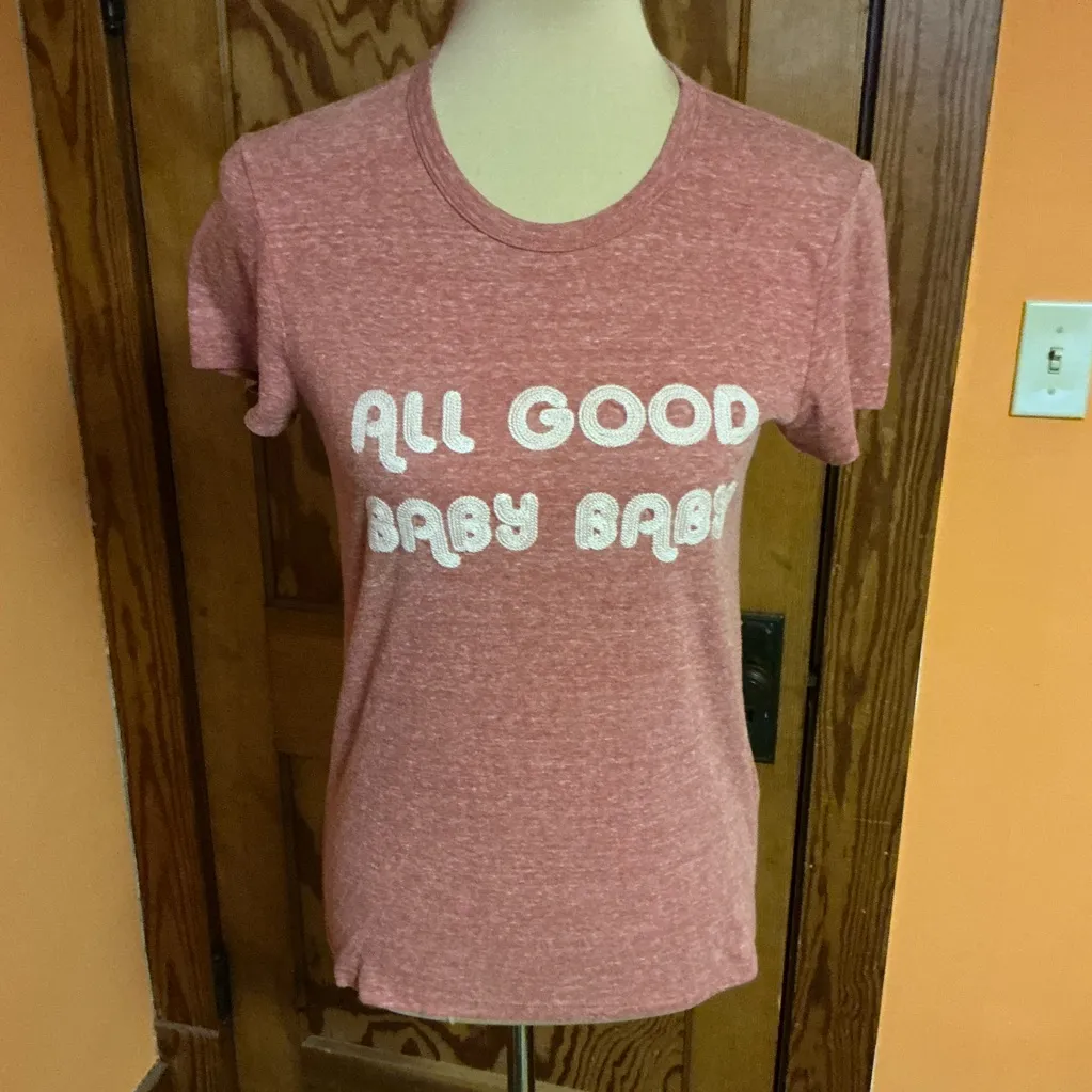 Marine Layer “All Good Baby Baby” Graphic T-Shirt | Soft Red Tee - Image 4