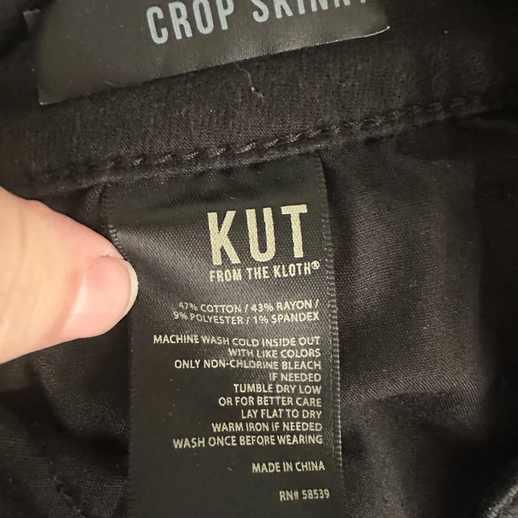 Kut From The Kloth  Black cropped Jeans - Image 3