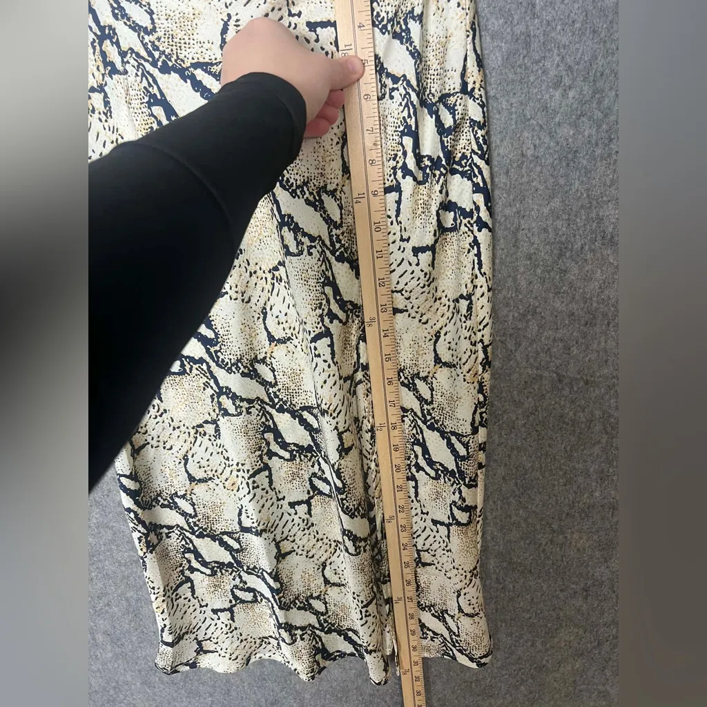 Princess Polly Women Size 6 Black Cream Snakeskin Print Midi Skirt - Image 6