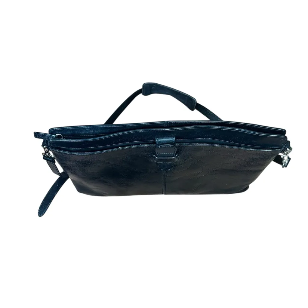 WILSONS LEATHER Pelle Studio Messenger Bag Satchel Black Italian Handbag Work - Image 3