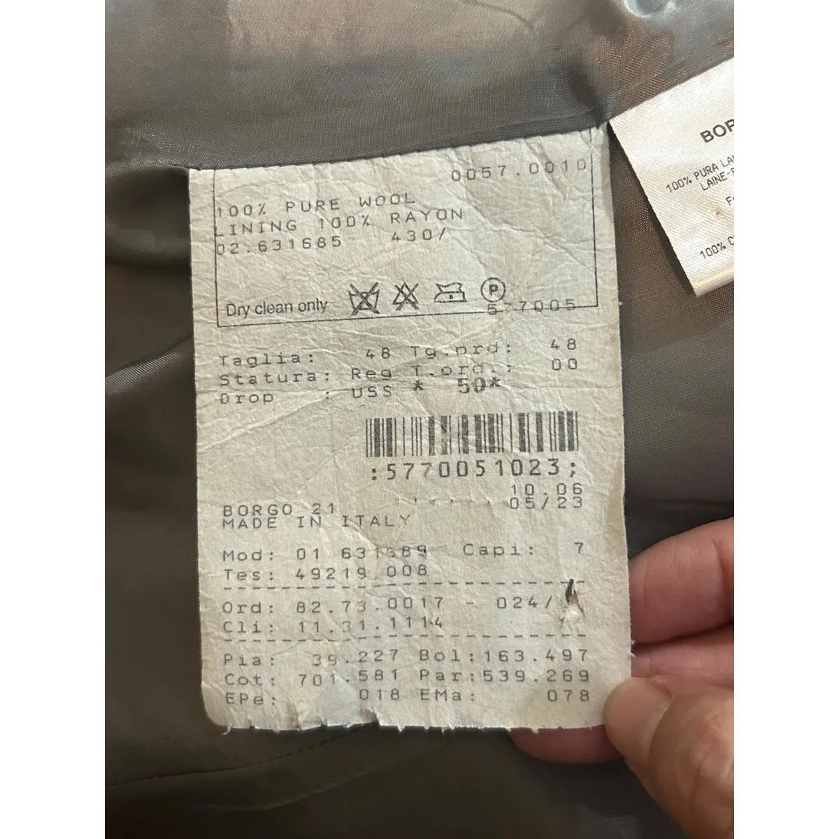 Giorgio Armani Womens Gray 2 Piece Pant Suit Size 48 Wool Career - Image 7