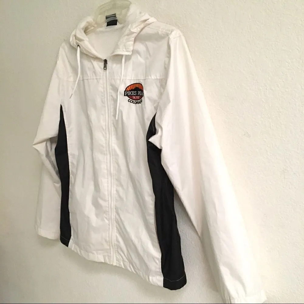 Pikes Peak Colorado hooded rain jacket XL White - Image 2