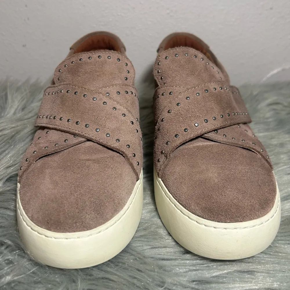 FRYE Nina Stud Slip On Suede Dusty Rose Sneakers Size 9.5 W - Image 7