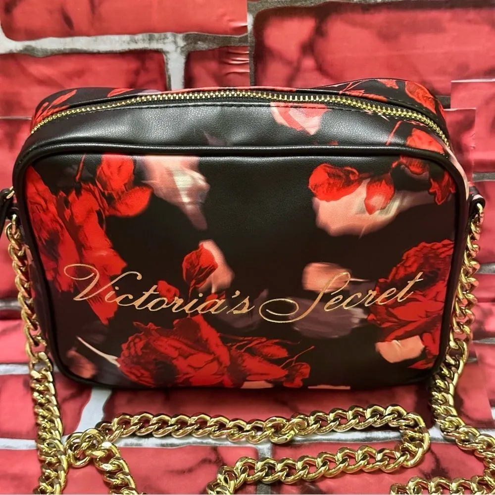 Victorias Secret Holiday Floral Crossbody Bag - Image 3