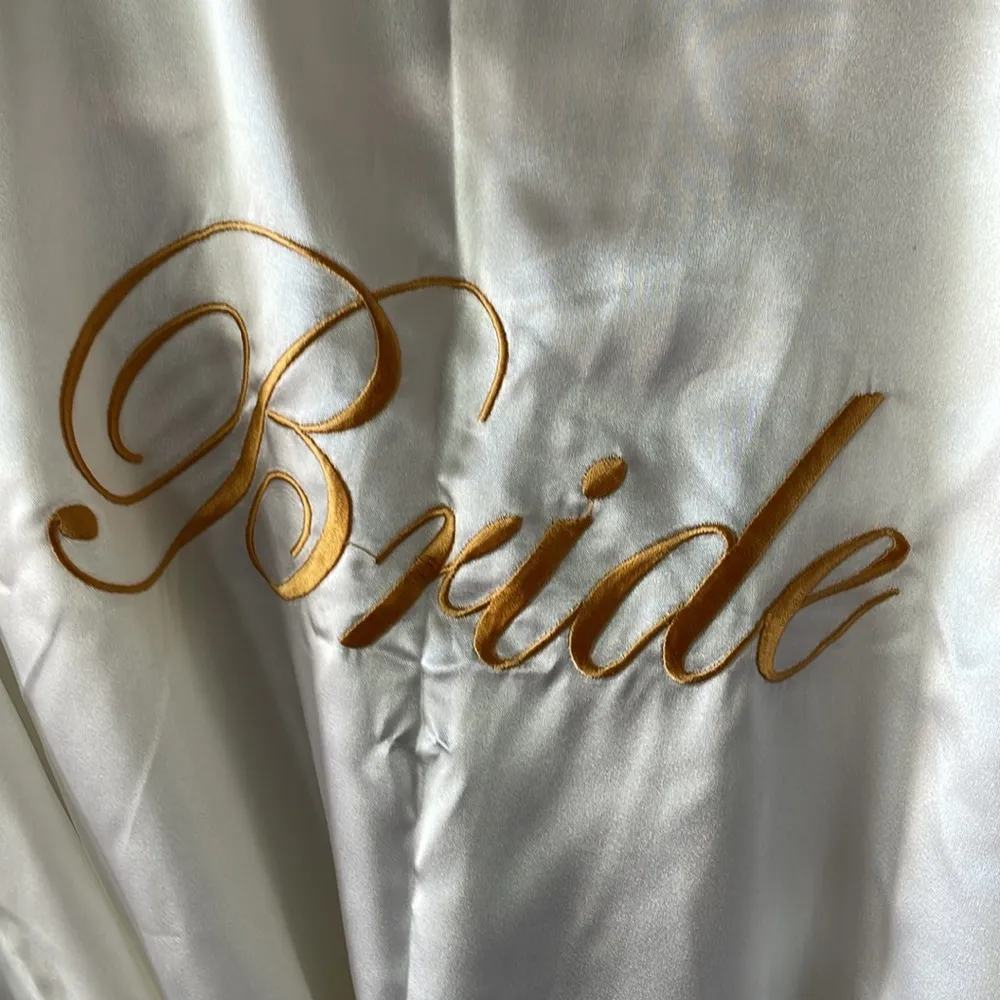 Bride Satin Robe White Size undefined - Image 4