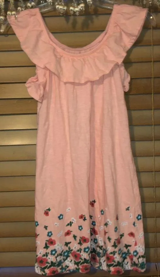 Pre Owned  Off Shoulder Ruffle Floral Dress L (10-12) - Image 2