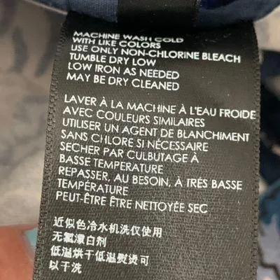 NWT  by Anthropologie Dark Blue Floral Cotton Mini Summer Dress Size 10 - Image 7