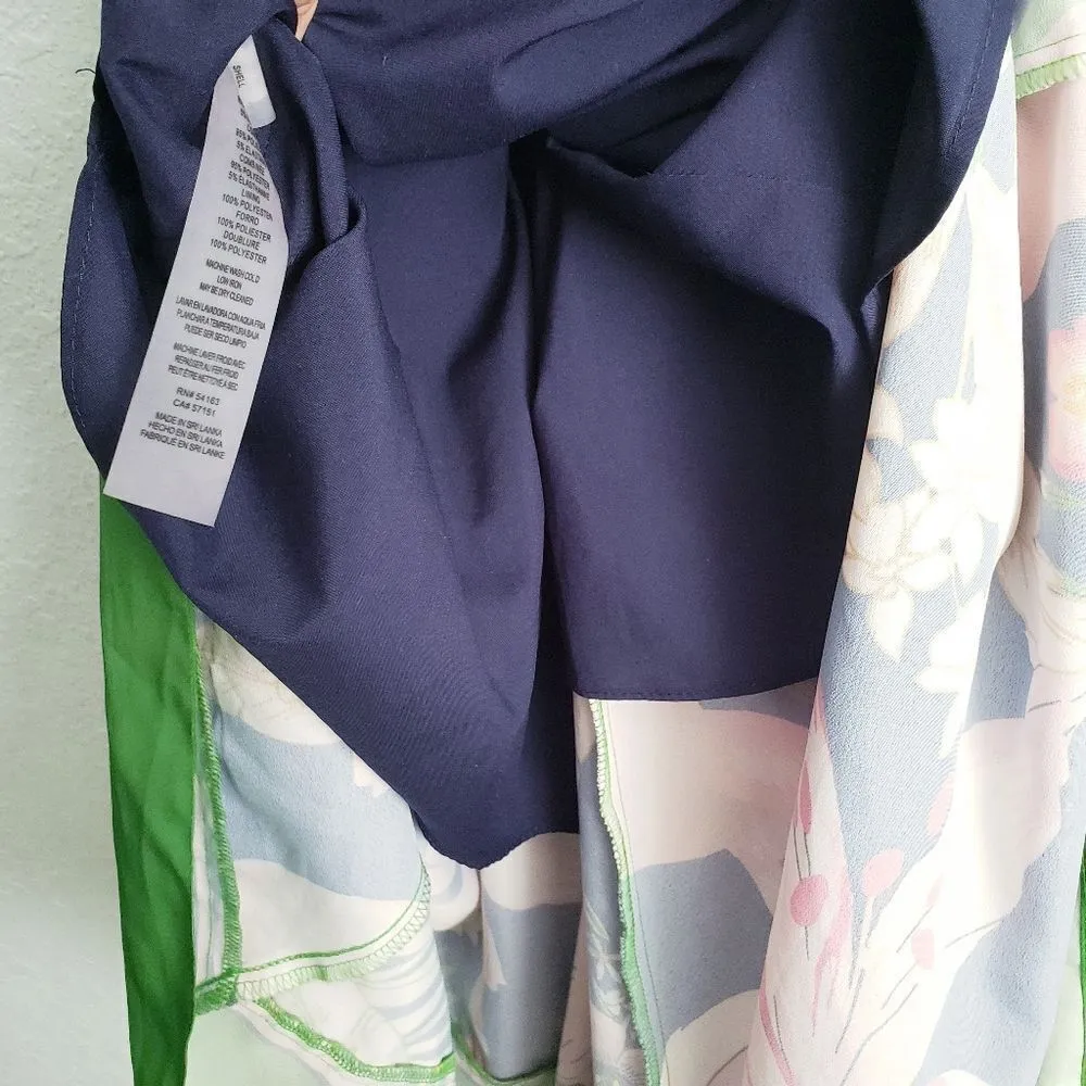 Vince Camuto Tropical Floral Handkerchief Dress - Image 9