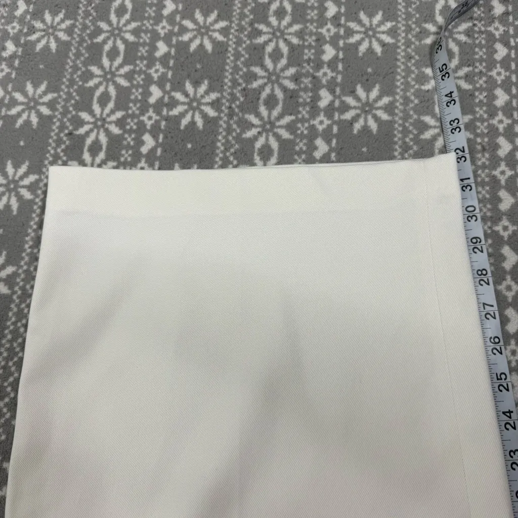 NWT Massimo Dutti Wide Leg Trousers Pleated‎ Front In Cream Size 12 - Image 13