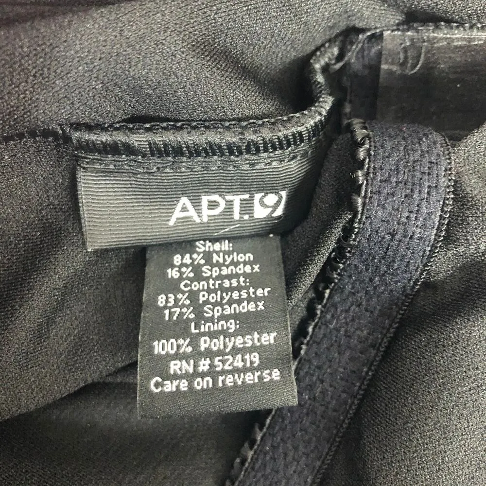 NEW Apt. 9 Bathing Suit Womens Small One Piece Swim Zipper Front  Black White - Image 7