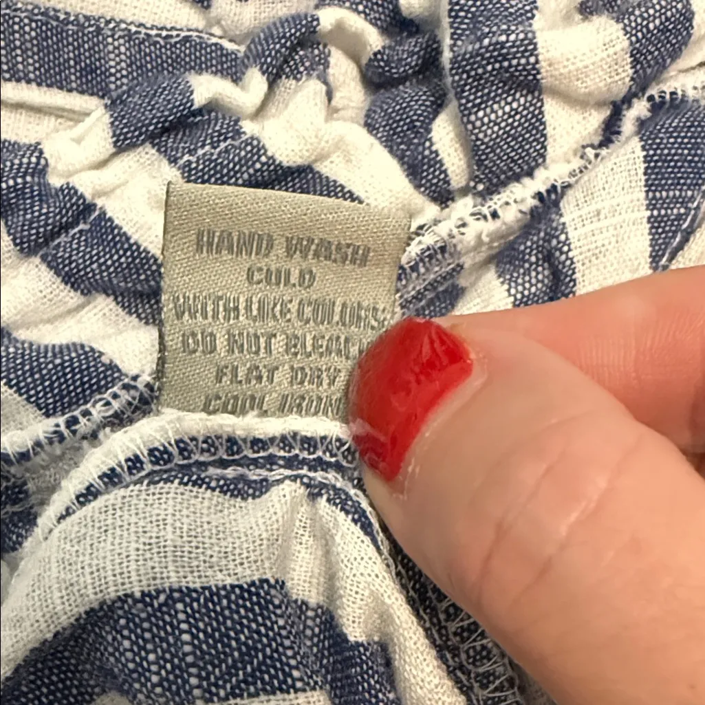 Charlotte Russe Size Extra Small XS Blue and White Striped Women's Teen Pants - Image 8