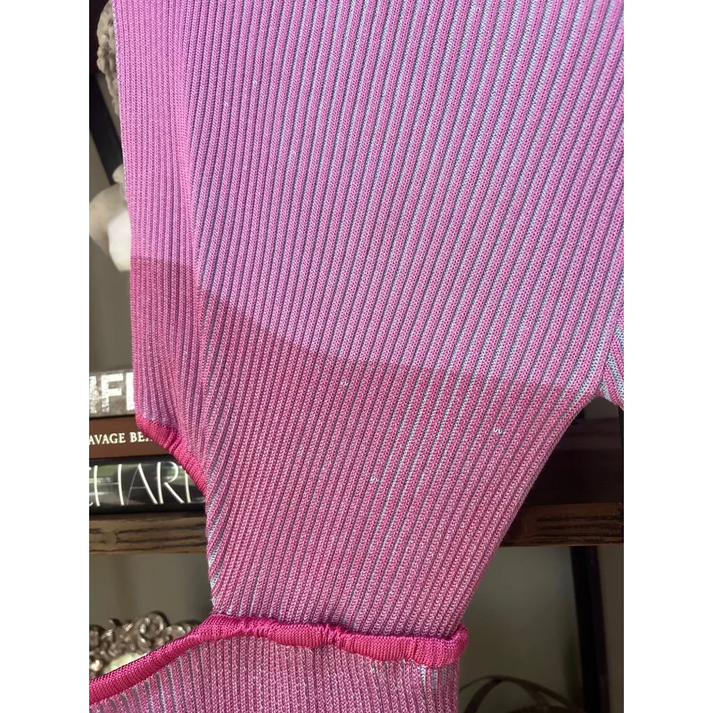 Baobab Ishi Cut Out Knit Maxi Dress Raspberry Womens Size Small Pink - Image 7