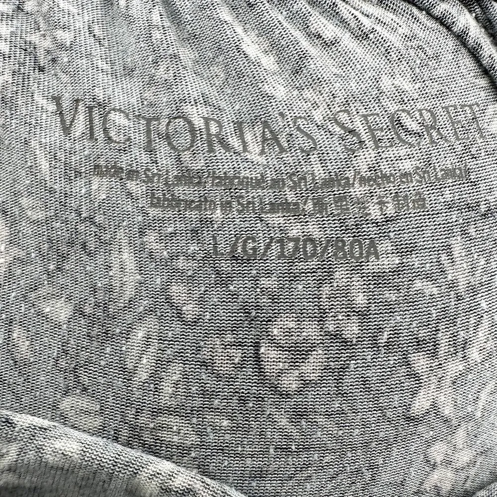 Victoria's Secret Sleep Shorts Floral Drawstring Lace Trim High Waist Blue Large - Image 2