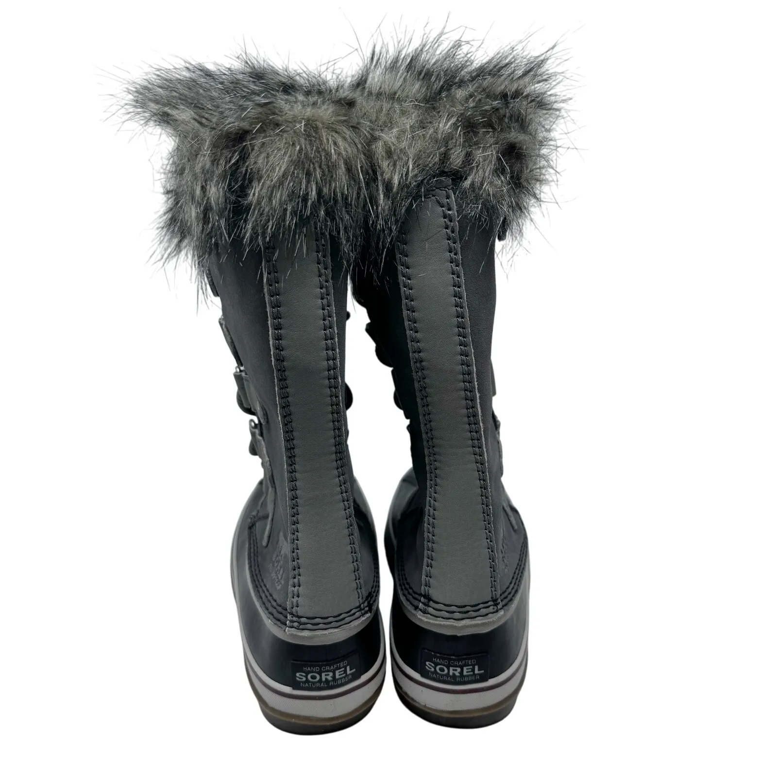 Sorel Joan of Arctic Winter Boots Grey Faux Fur Waterproof Snow Boots Size 7 - Image 4