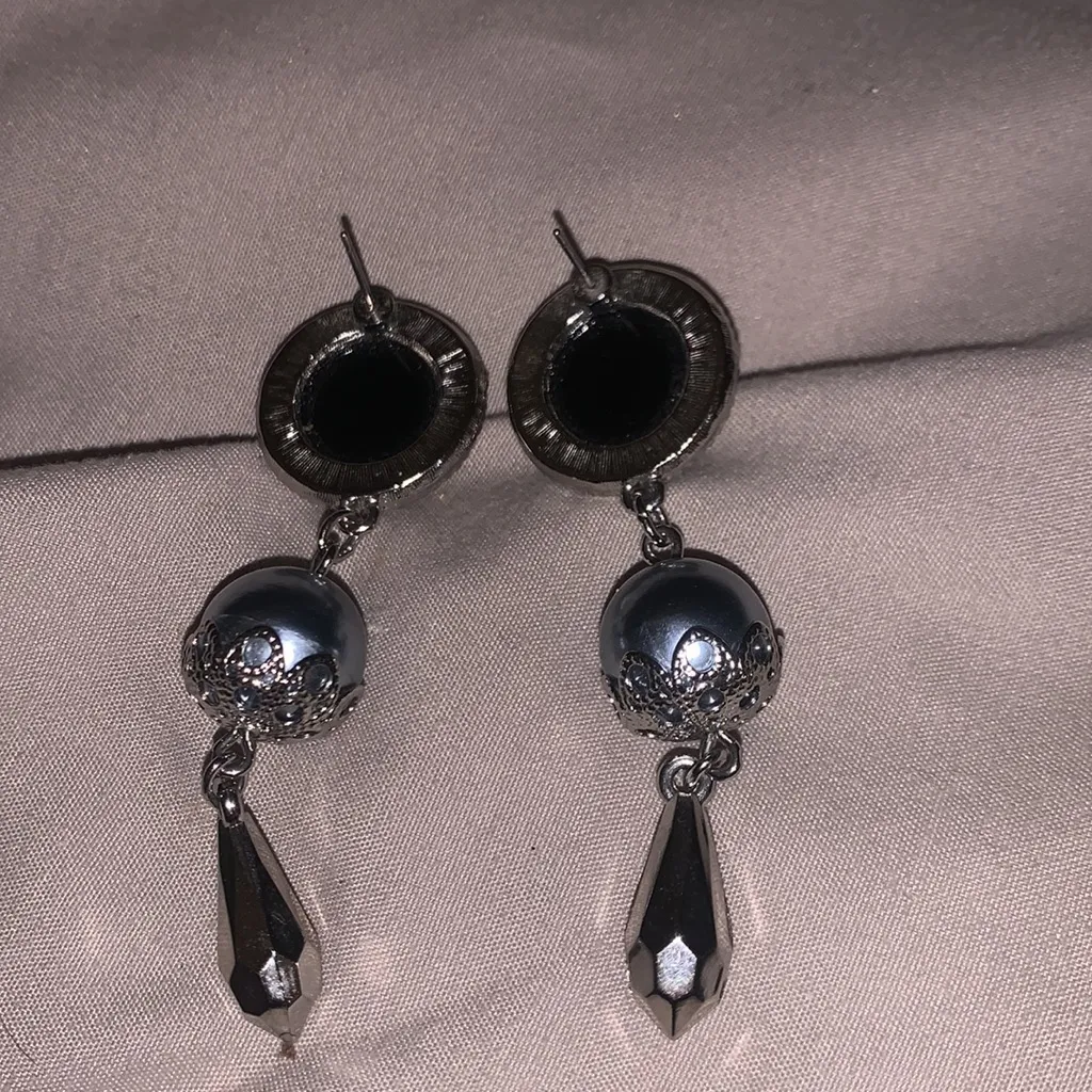 1980’s Vintage Ball Drop Earrings - Image 2