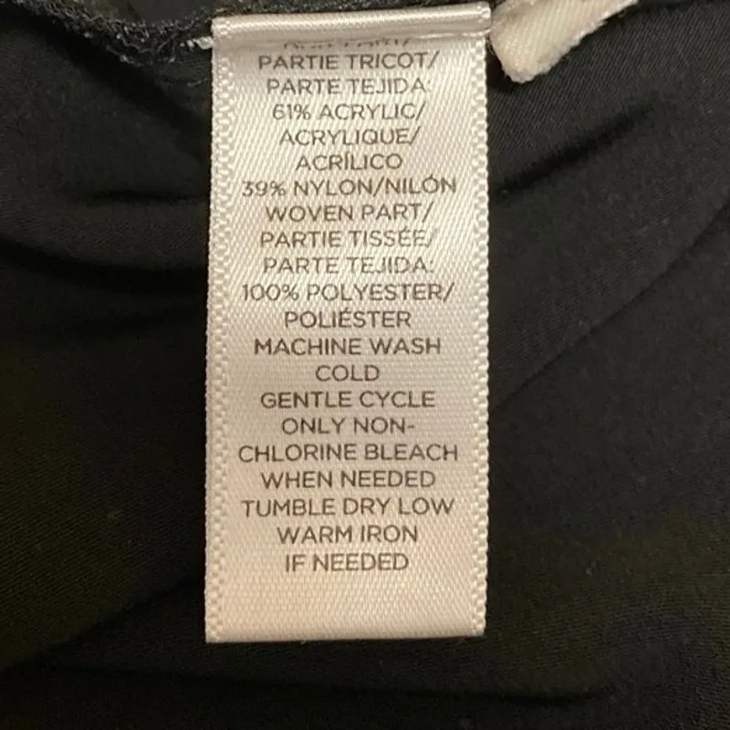 Ann Taylor Loft Black Speckled 3/4 Sleeve Knee Length Shift Sweater Dress Size S - Image 4