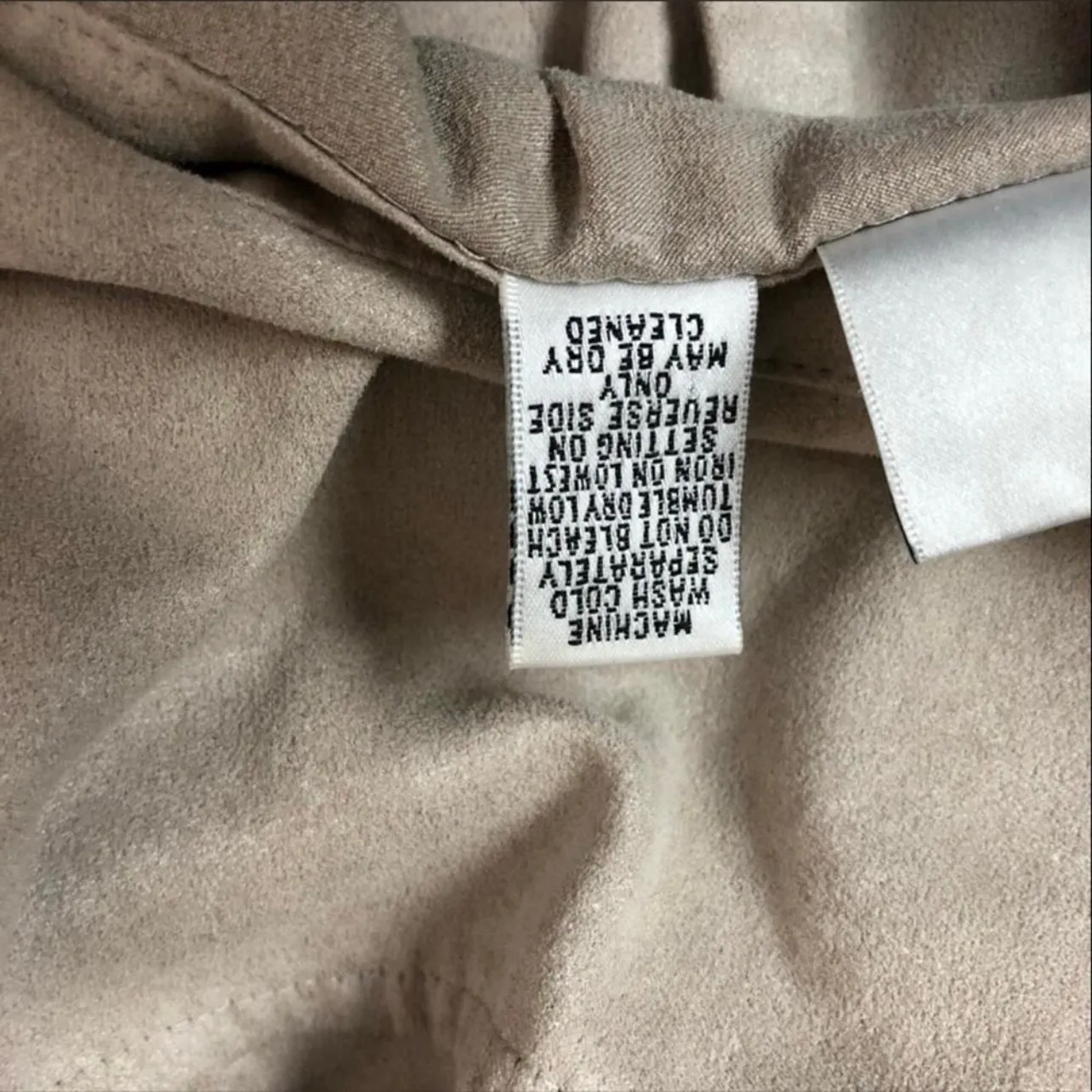 Vintage Chico's Faux Suede Shirt Shacket Womens Medium Pockets Oversized Relaxed - Image 6