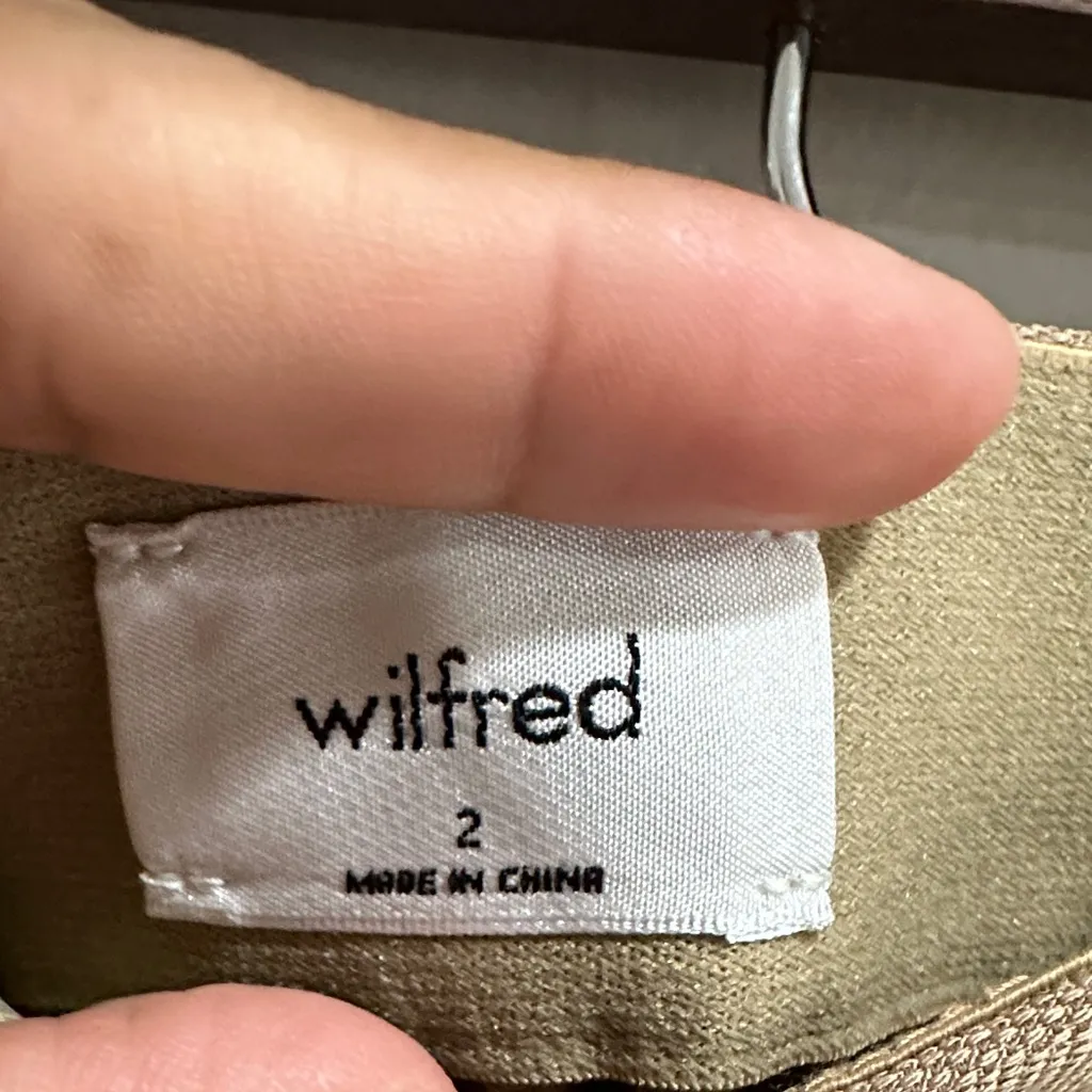 Wilfred Tan Pleated Midi Skirt - Image 5