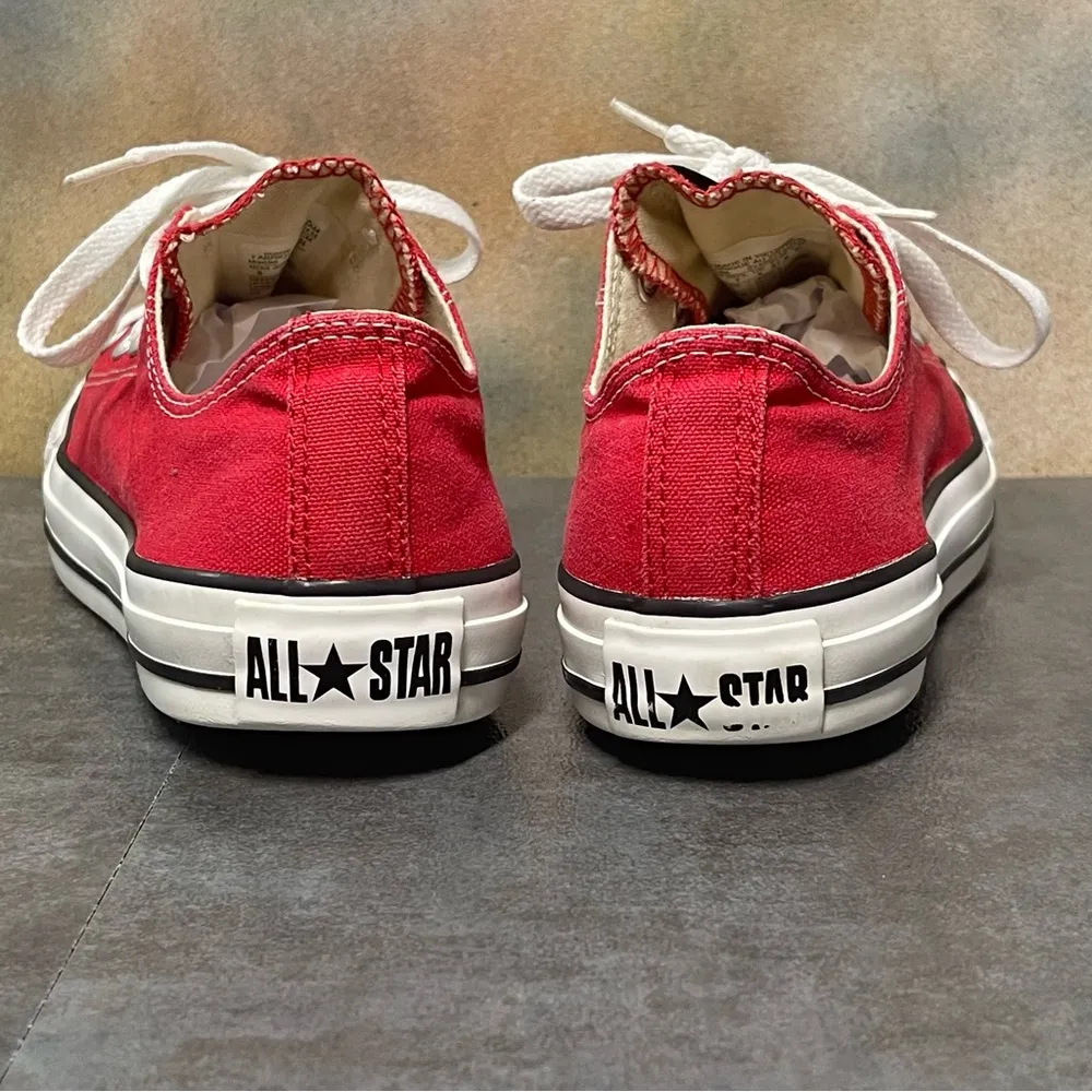 Converse All Star Red Low Cut Women's Sneakers Size 7M - Image 7