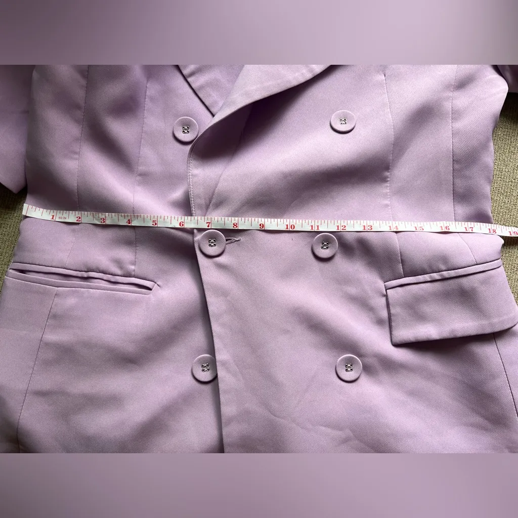 Lioness Women’s Lilac Oversized Double Breasted Blazer Jacket Size M NWT - Image 4