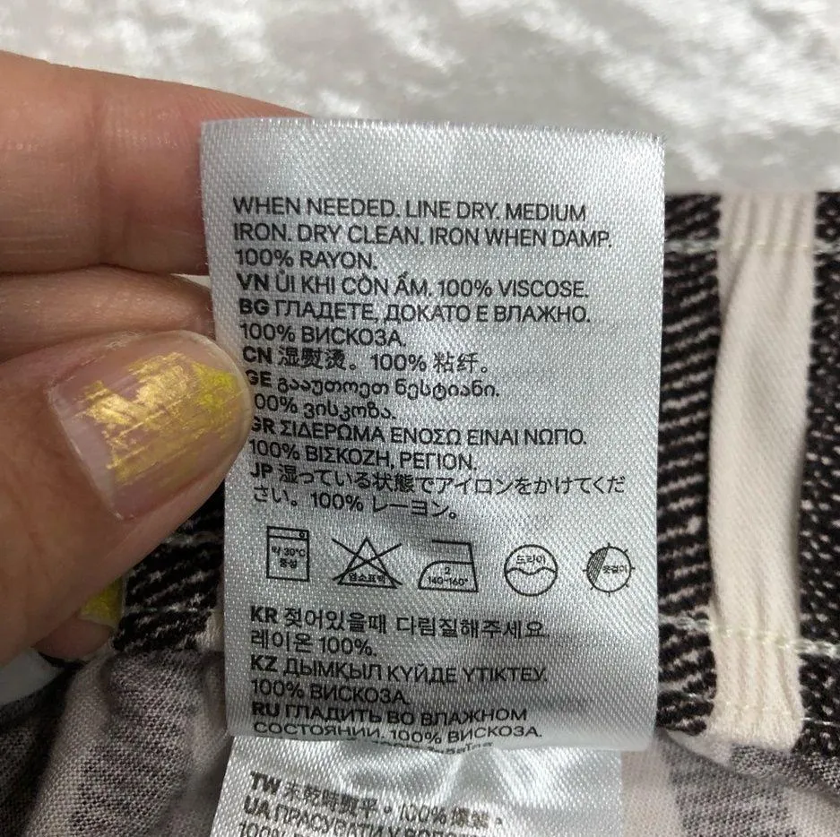 elastic waist stripe wide Leg Trouser Pants W/Pockets women’s 14 - Image 7