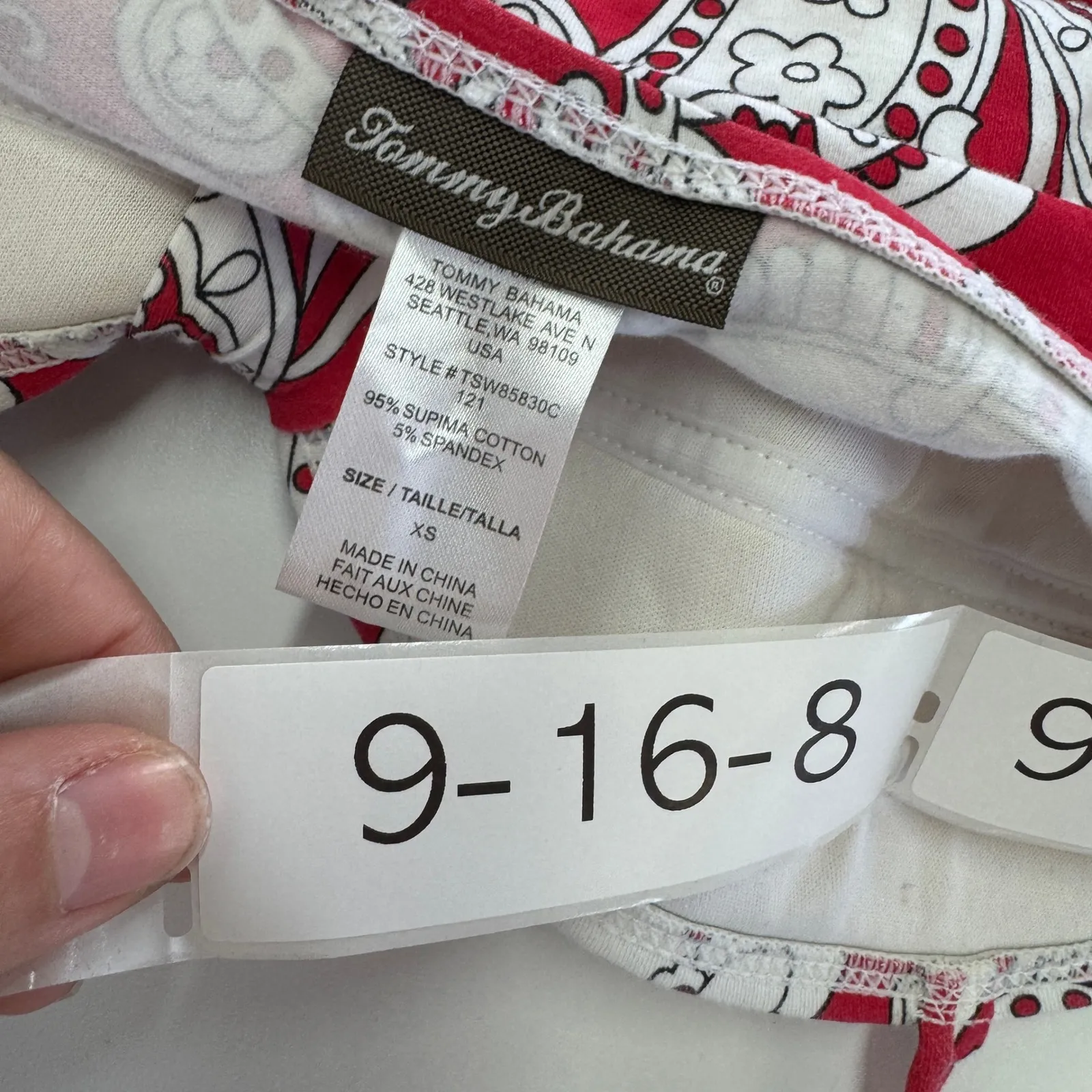 Tommy‎ Bahama Swim Dress Womens X Small Red Paisley Print Sundress Cover Up - Image 3