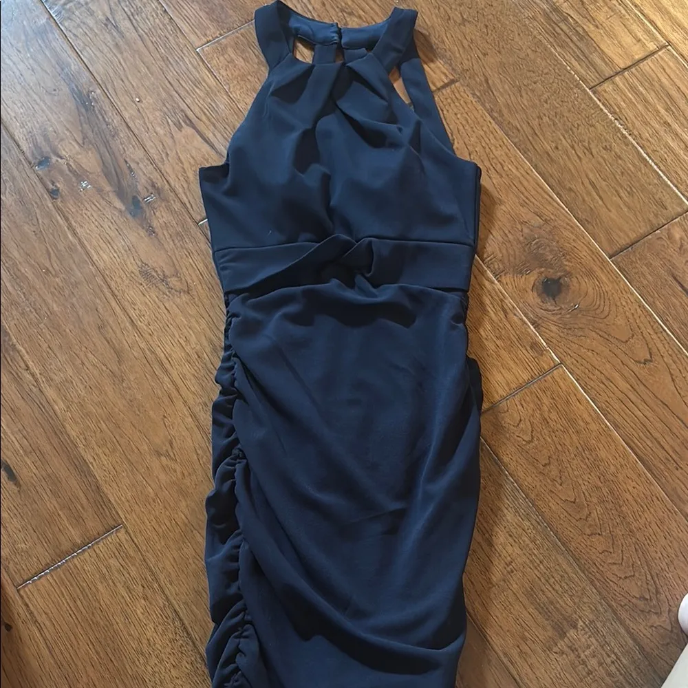 navy formal mini dress - Image 2