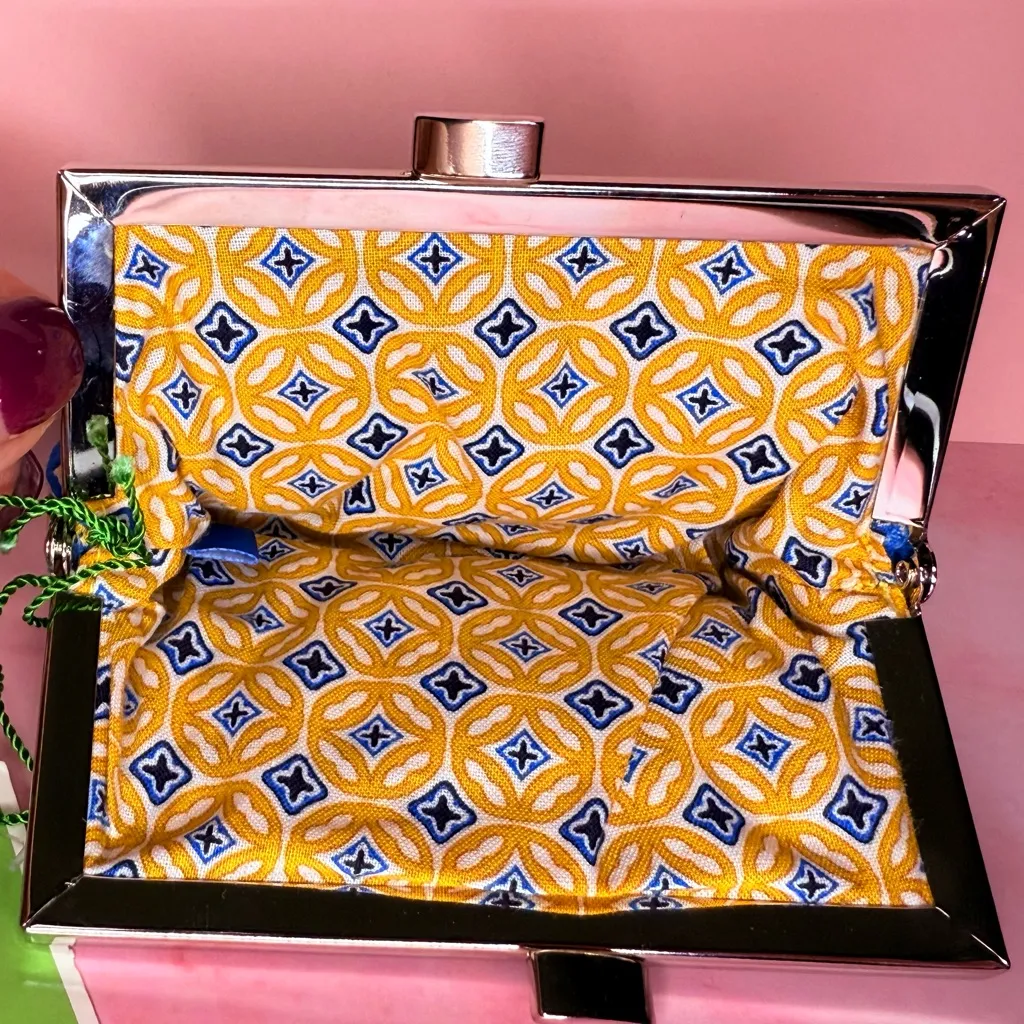 Vera Bradley Blue and Yellow Patterned Coin Purse - Image 3