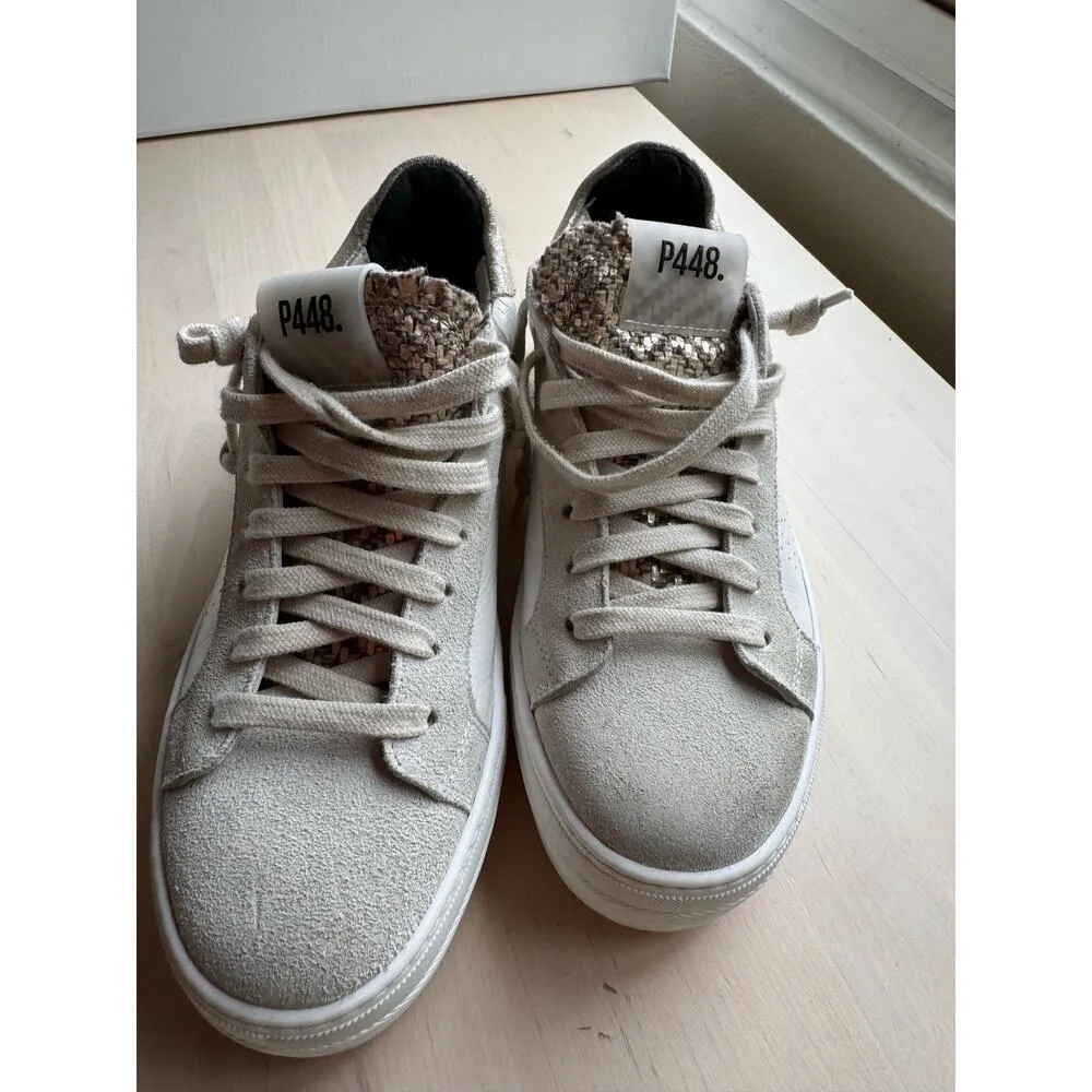 P448 gray and silver Thea Platform Sneaker (Women) size 37 / US 7 - Image 4