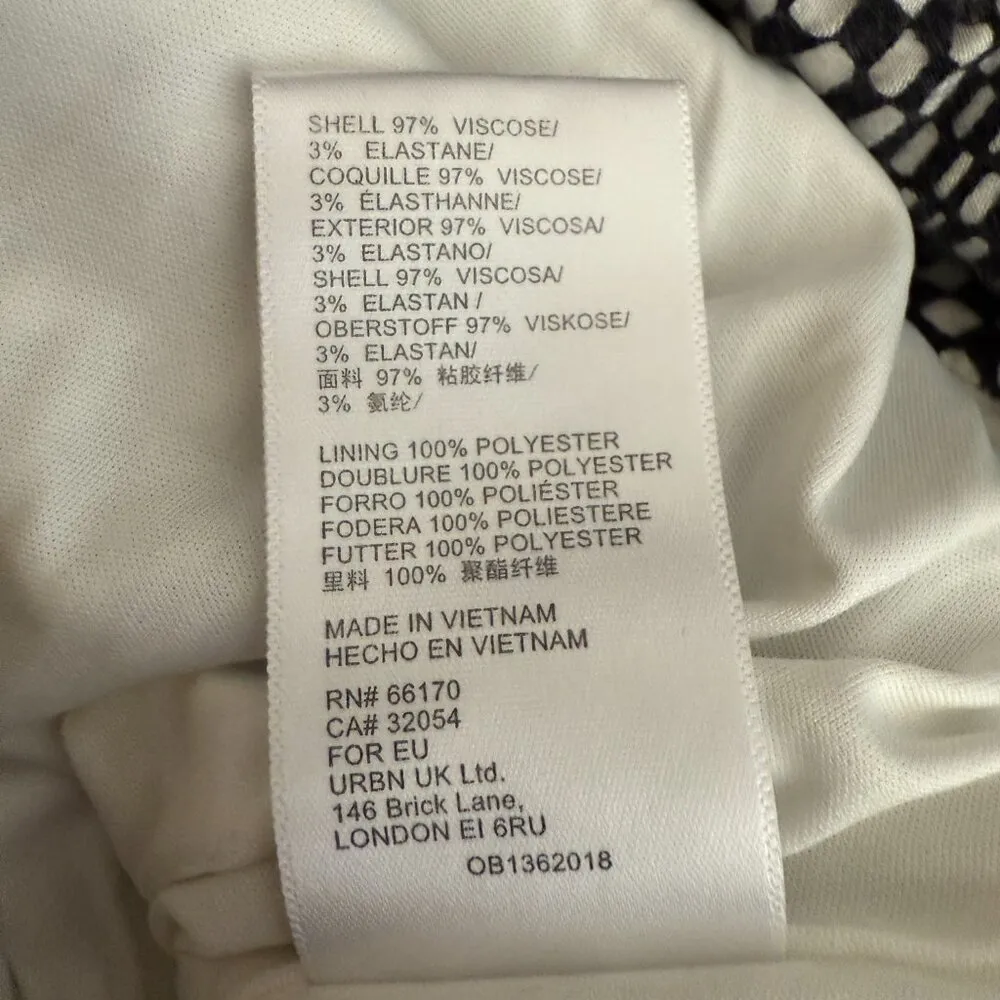 Urban Outfitters Claira Ruched Bodycon Mini Dress Women's Small Checkered Print - Image 16