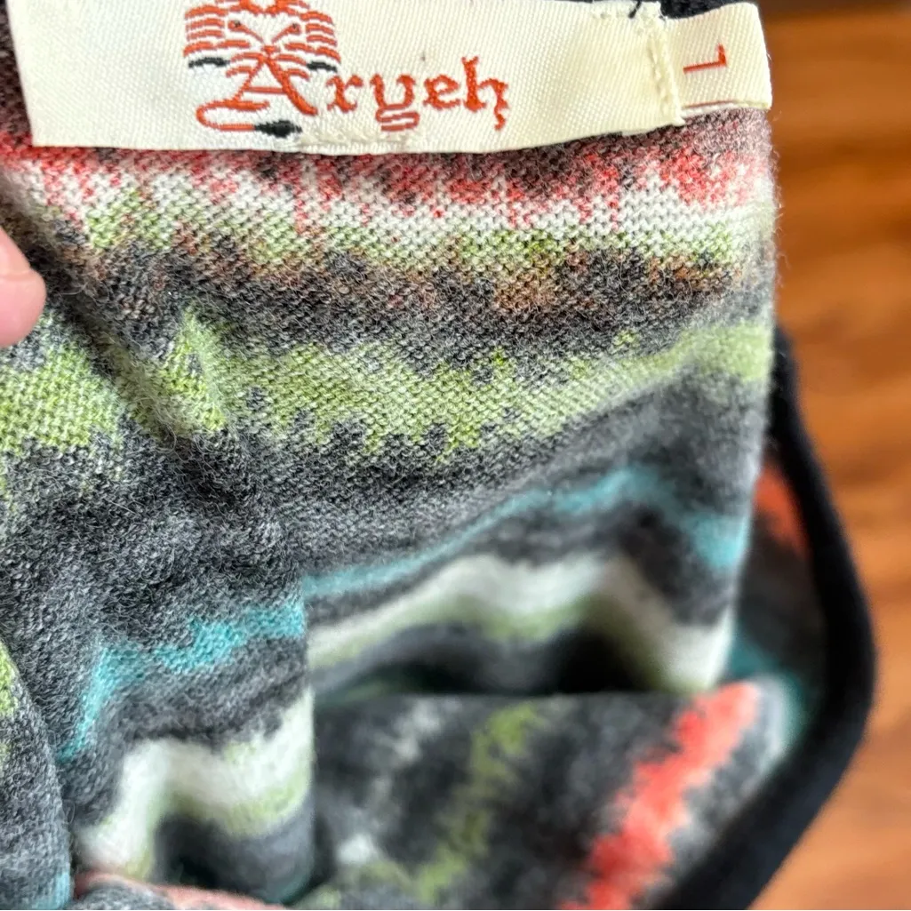 Aryeh Striped Sweater Dress Size Large Cap Sleeve Knit Casual Fall Winter - Image 6